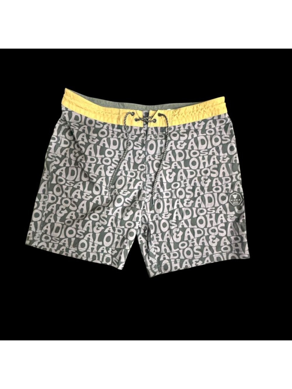 Men’s Vissla 36 Upcycle Coconut Poly Stretch Boardshorts Gray Leopard